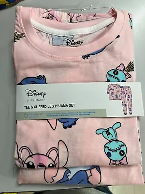 Buy Disney Lilo & Stitch Pink PJ Pyjama Set Ladies Primark • 24.99£