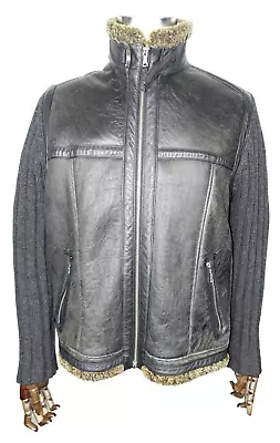 Buy £2450 Nani Bon Italy Shearling Fur Cardigan Jacket Leather Jacket 42 52 L • 350£
