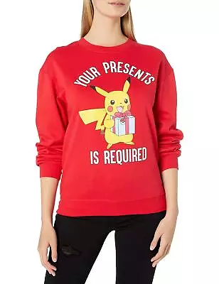 Buy Pokemon Women's Ugly Christmas Crew Sweatshirt, Presents/Red, Large • 23.68£