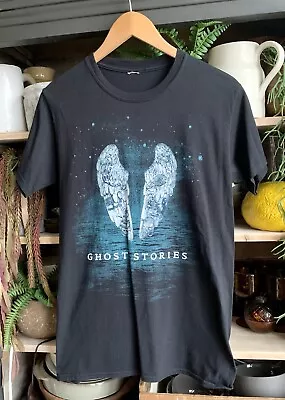 Buy Vintage Black Coldplay Tour T Shirt Ghost Stories 2014 Dates Back Print L • 35£