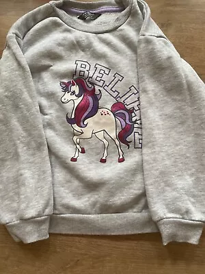 Buy Primark Grey Unicorn Sweatshirt, 6/7 Years • 2£