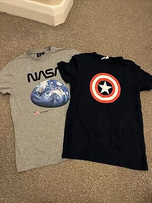 Buy Men’s NASA & Captain America T-Shirts Size S Primark • 3.99£