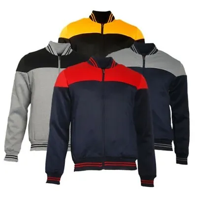 Buy Men's Jacket Stylish Lightweight Multi Pocket Mesh Track Full-Zip Bomber Coat • 56.63£