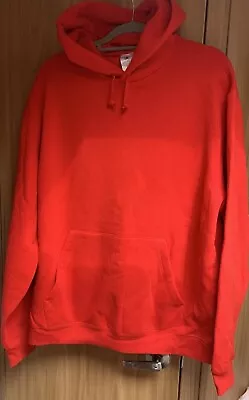 Buy Ladies / Men’s - XXL (2XL) - Red - Pullover Hoodie : One Big Front Pocket • 9.99£