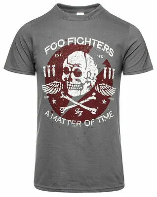 Buy Official Foo Fighters A Matter Of Time Mens Charcoal T Shirt Foo Fighters Tee  • 14.50£