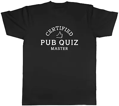 Buy Certified Quiz Master Mens T-Shirt Quizzing Quizzers Team Unisex Tee Gift • 8.99£