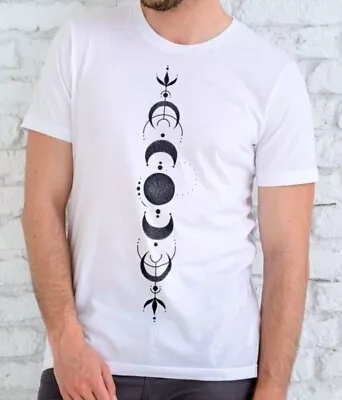 Buy Moon Phases And Star T Shirt Lucy And Yak Moon Phases Tee Shirt Size S M L XXL • 8.99£