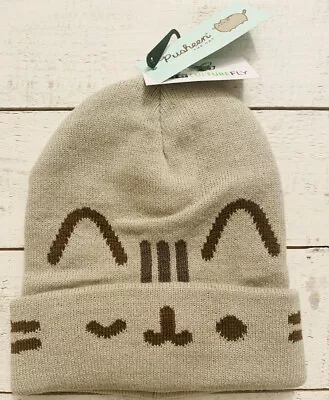 Buy Pusheen The Cat Tan Beanie Hat One Size Youth Adult SHIPS FAST! • 13.57£