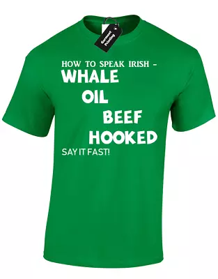 Buy Whale Oil Mens T Shirt Tee Funny Printed Design Irish Joke Novelty Slogan • 7.99£