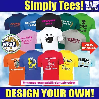 Buy Personalised Custom Printed T Shirt Printing Design Your Own Stag Do Hen Party • 7.95£