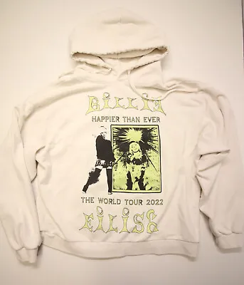 Buy Billie Eilish Hoodie Sweatshirt Womens Unisex L Happier Than Ever Tour 2022 READ • 38.74£