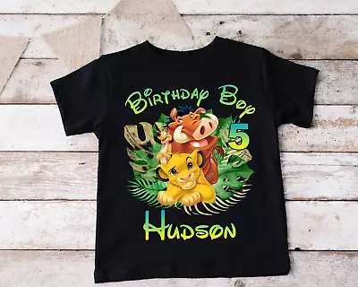 Buy Personalized LION KING BOYS Birthday T Shirt,  Theme Party  Shirt  Birthday Gift • 12.99£