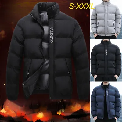 Buy Mens Winter Warm Coat Quilted Parka Padded Bubble Puffer Zipper Coats • 19.95£