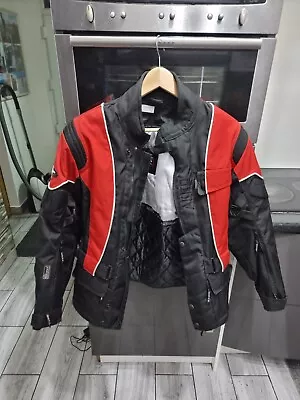 Buy J752 Akito Motorcycle Jacket Black And Red Size 38 Small  • 29.99£