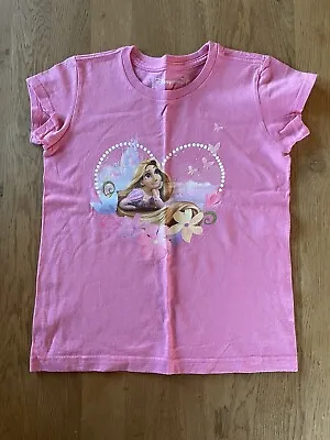 Buy Disney Princess Tangled Rapunzel Girls T Shirt Top Age 7-8yrs - V Good Condition • 4£