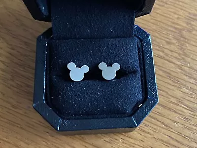Buy Disney Mickey Mouse Shape Silver Stud Earrings Jewellery Minnie Mouse UK Seller* • 4.99£