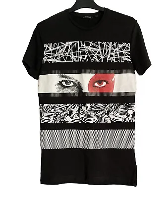 Buy Antony Morato T Shirt Size S Black Graphic Print Mens Short Sleeved Slim Cotton • 12.99£