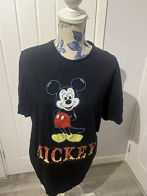 Buy Disney Mickey Mouse T Shirt Black Large • 7.99£