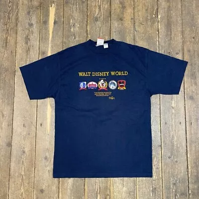 Buy Walt Disney World T-Shirt Mens Mickey Mouse Graphic Short Sleeve Tee Navy XL • 30£