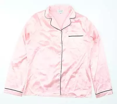Buy In The Style Womens Pink Solid Polyester Top Pyjama Top Size 10 Button • 6£