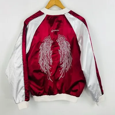 Buy “ Catch Me” Wing Embroidered Souvenir Bomber Baseball Vintage Style Jacket 14 • 10£