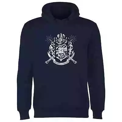 Buy Harry Potter Navy Blue Hogwarts House Crest Logo Hoodie Choose Size Unisex Men • 29.99£