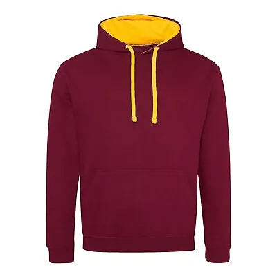 Buy Plain Varsity Pullover Hoodie Two Colour Tone Contrast Hooded Sweatshirt Unisex • 23.99£