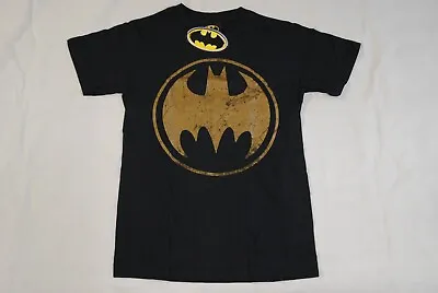 Buy Batman Gold Retro Logo T Shirt New Official Cid Merch Dc Comics Rare • 7.99£