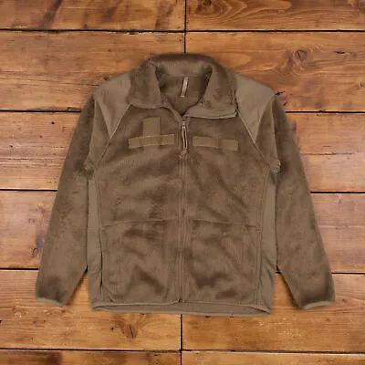 Buy Vintage Military Jacket S Fleece Cold Weather USA Made Beige Zip • 34.99£