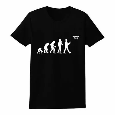 Buy Funny The Evolution Of Drone Sarcastic Drone Pilot Lovers Gift Unisex T-Shirt • 12.99£