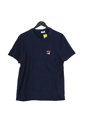 Buy Fila Men's T-Shirt M Blue 100% Cotton Basic • 8.40£