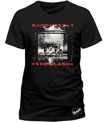 Buy Official The Clash Sandinista Mens Black T Shirt The Clash Classic Tee • 12.95£