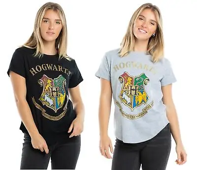 Buy Harry Potter Womens T-shirt Hogwarts Top Tee S-XL Official • 13.99£