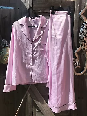 Buy Savage X Fenty  Baby Pink Satin Feel Pyjamas Size X-LARGE • 15£