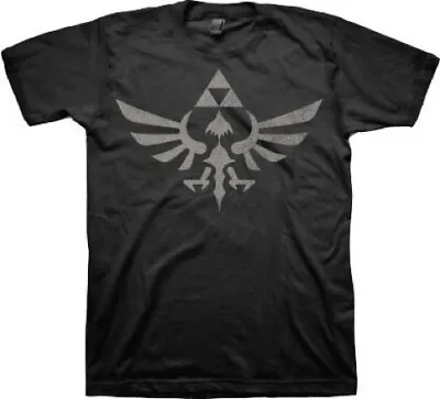 Buy Adult Mens Nintendo Legend Of Zelda Twilight Princess Triforce Black T-shirt Tee • 18.53£