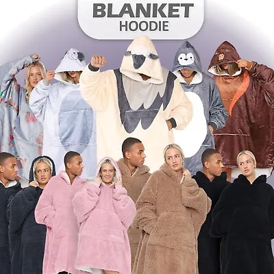 Buy Adult OVERSIZED BLANKET HOODIE Super Soft Ultra Giant Comfy Sweatshirt Hoodie • 27.99£