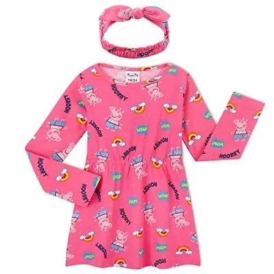 Buy Peppa Pig Girls Dresses  Clothes Brand New With Headband 18-24 Months • 9.99£