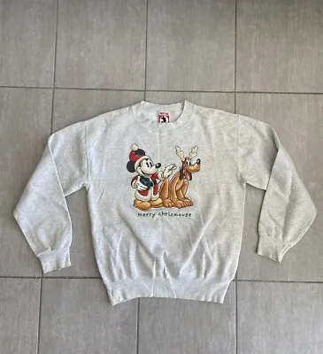 Buy Christmas Crew Neck Sweater Jumper Pullover Size Large Walt Disney Vintage • 24.98£