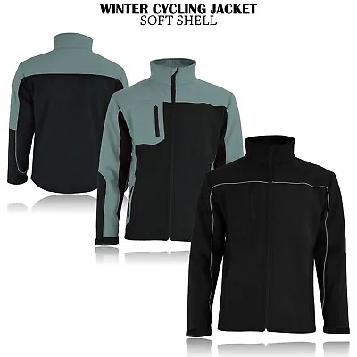 Buy Soft Shell Fleece Lined Waterproof Windproof Outdoor Work Jacket Coat Golf Men's • 21.99£