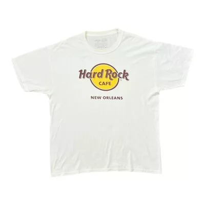 Buy HARD ROCK CAFE  New Orleans  Souvenir Logo Spellout Graphic T-Shirt Large White • 12.75£
