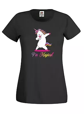 Buy Unicorn T Shirt I'm Magical Ladies Womens Cotton Tee Shirt Tshirt T-Shirt New • 9.99£