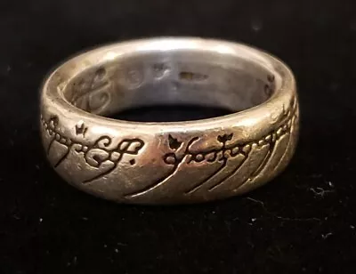 Buy Lord Of The Rings Tolkien STERLING SILVER Jewelry Size 5  6mm Pinky Band By PJB  • 75.60£