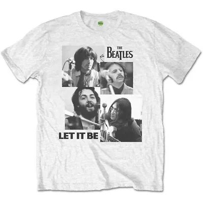 Buy The Beatles Let It Be T Shirt OFFICIAL Album Cover Logo Mens White New S-XXL • 13.95£
