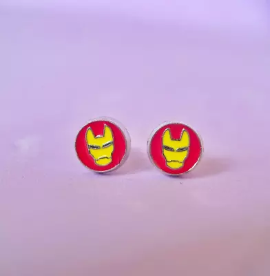 Buy Tiny Comic Book Marvel Iron Man Stud Earrings Hypo Allergenic Jewellery Gift • 4.99£