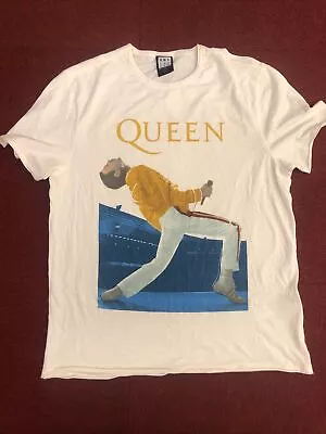 Buy Queen Freddie Mercury Amplified  Triangle Unisex Vintage White Cotton T-Shirt L • 2.99£