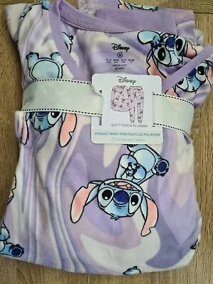 Buy Ladies Disney Lilo & STITCH Soft Touch Pyjamas Women Warm Cosy PJs 12-14 Medium • 20£