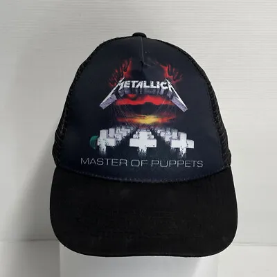 Buy Metallica Masters Of Puppets Trucker Hat Adjustable Cap Black Metal Band Merch • 18.94£