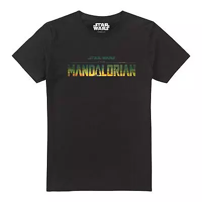 Buy Star Wars Mandalorian Mens T-shirt Landscape Logo Top Tee S-2XL Official • 13.99£