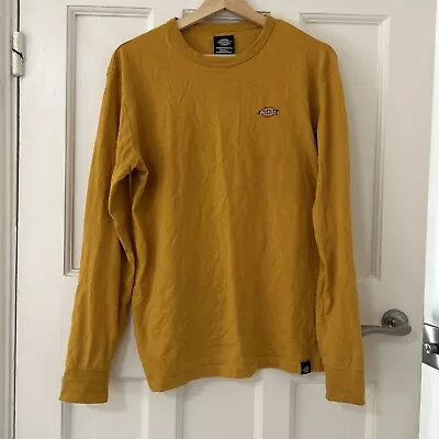 Buy Men's Dickies Long Sleeve T Shirt Size S Mustard With Logo  • 5£