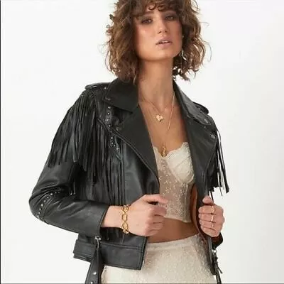 Buy NWT Spell & The Gypsy Collective Teodora Leather Jacket Size Medium • 259.87£